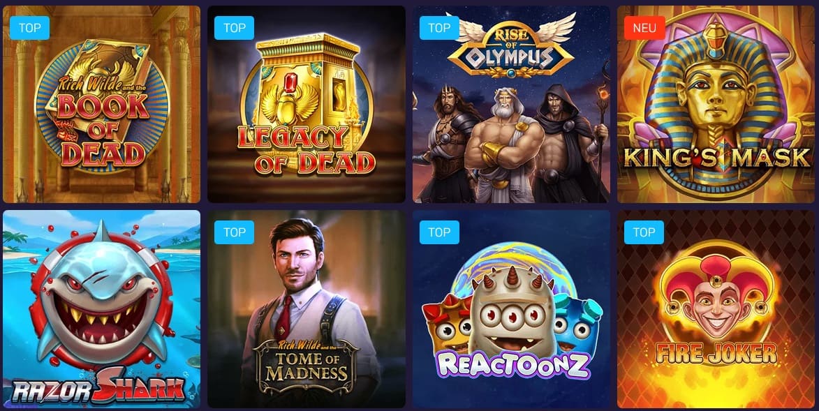 Slot machine di BitcoinCasino IO