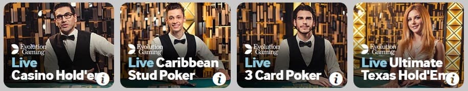 Betway casinò online live poker